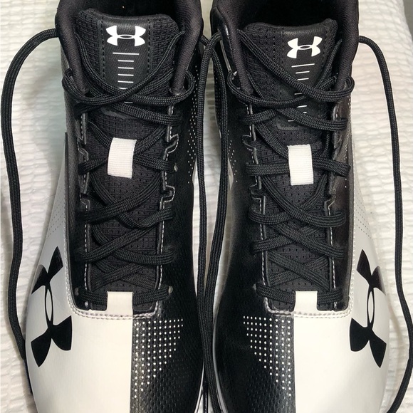 Under Armour NEW Men’s US 10.5 Size Renegade RM Football Cleats Black High Top - Picture 4 of 5